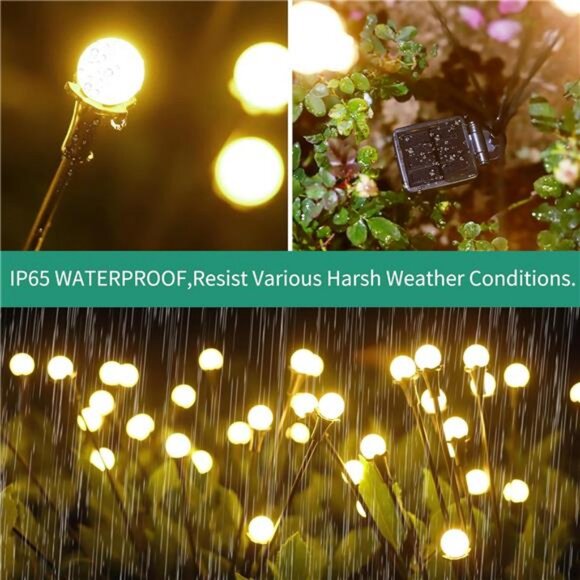 Solar Lights Outdoor Waterproof,6 Packs 48LED, Garden Decor, Patio Decor - Picture 4 of 7